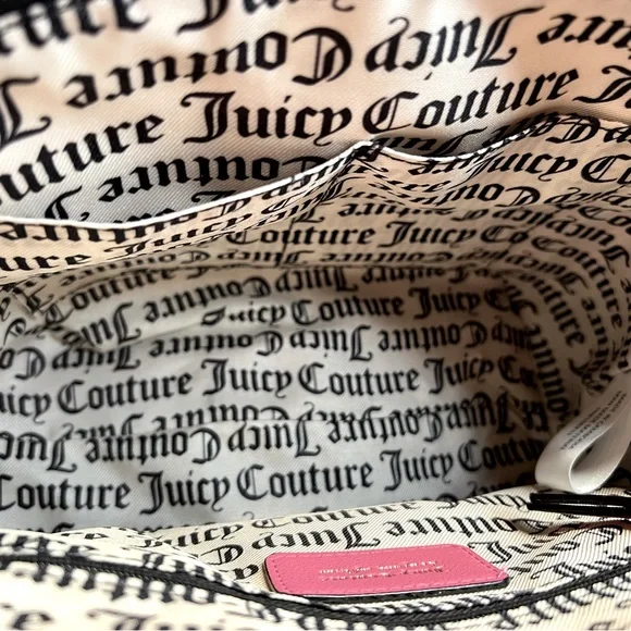 Juicy Couture Los Angeles NWT Pink Signature Juicy Satchel Crossbody Bag (P060) - Picture 7 of 9